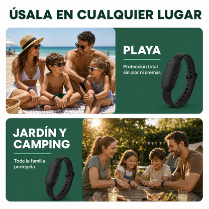 ZeroPica Pulsera Antimosquitos Recargable | Sin Olor · Sin Químicos · Protección 24h