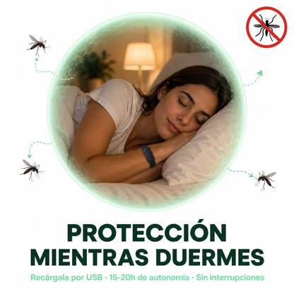 ZeroPica Pulsera Antimosquitos Recargable | Sin Olor · Sin Químicos · Protección 24h